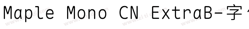 Maple Mono CN ExtraB字体转换